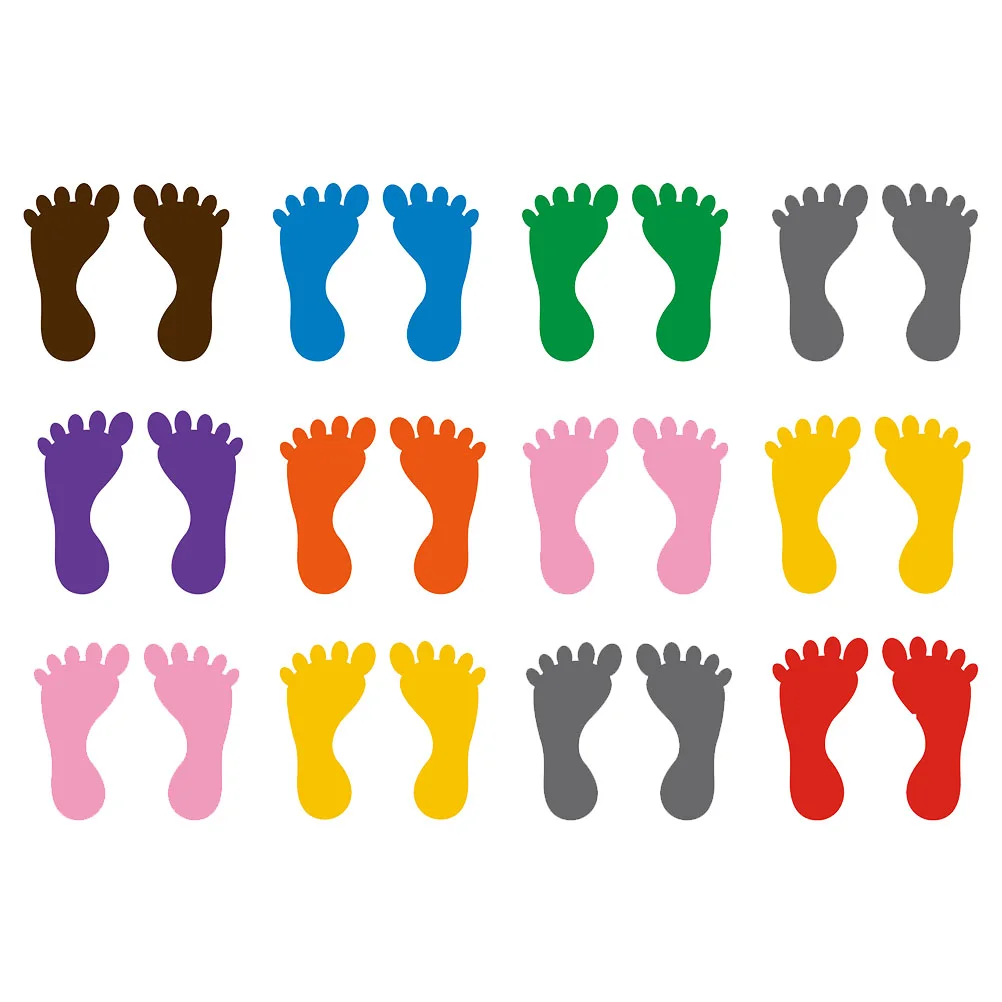 

Footprint Floor Decal Stickers Foot Sticker Kids Guide Baby Size Slipdecals Tub Bath Easter Threads Window Anti Clings Bathtub