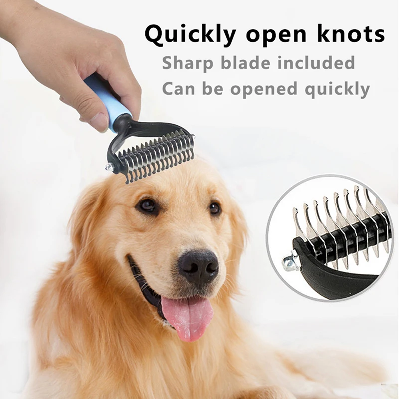 

Профессиональная Двухсторонняя щетка для вычесывания кошек и щенков