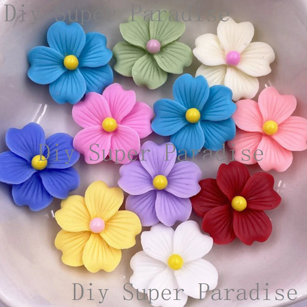 

50 шт., цветочные фигурки из резины Diy Super Paradise 16 мм