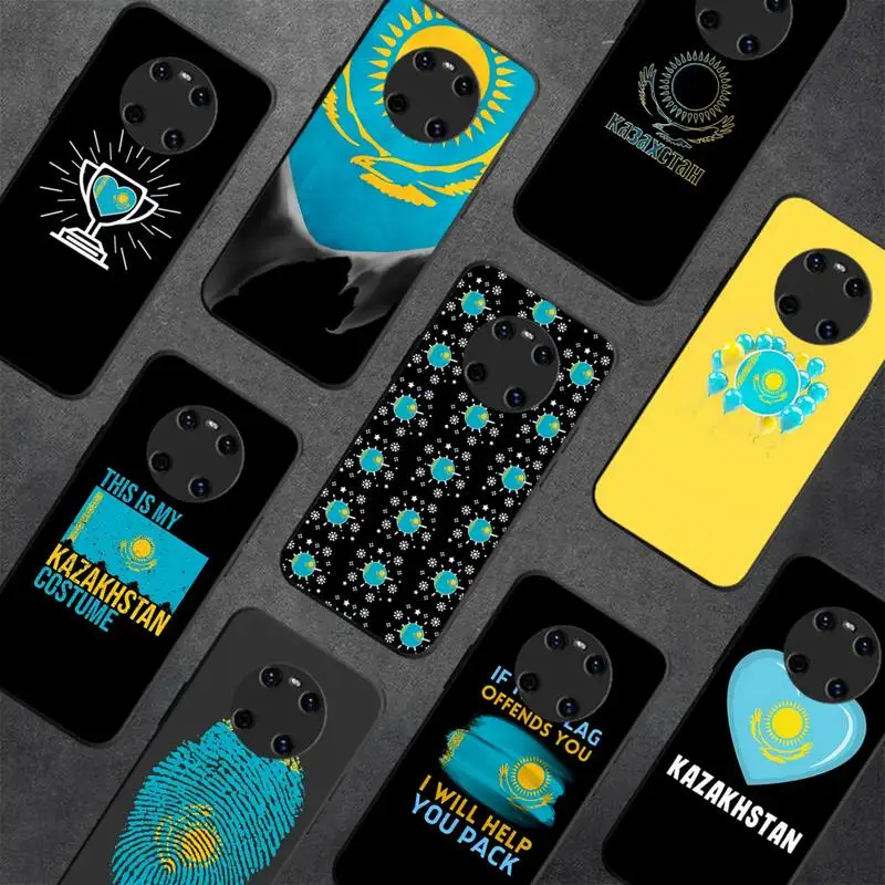 

Kazakhstan flag Phone Case for Huawei Y 6 9 7 5 8s prime 2019 2018 enjoy 7 plus