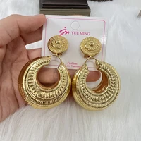 hoop earrings for women irregular big drop earrings fashion copper gold plated jewelry for wedding party daily wear gift