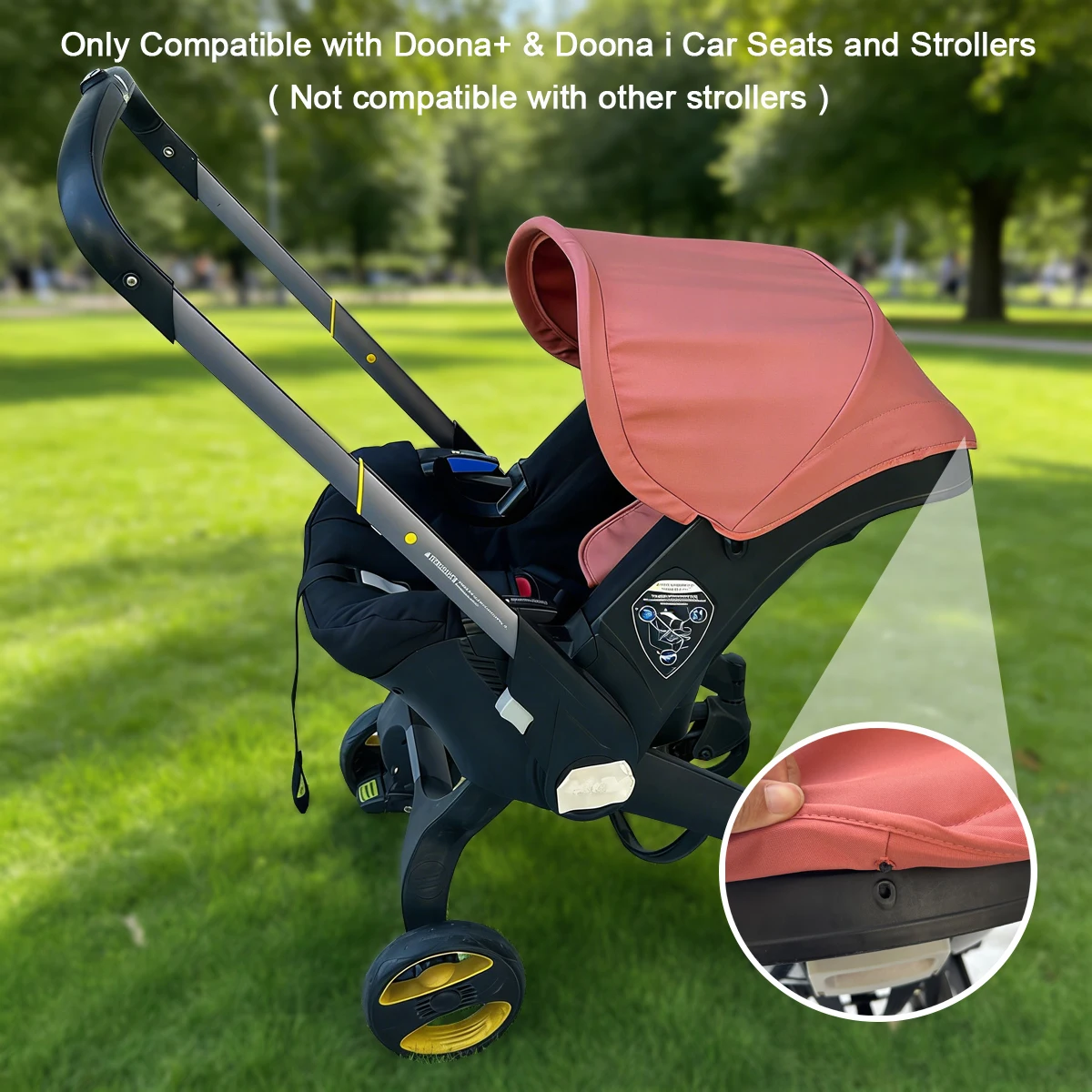 Фото Сменный тент для коляски Mom Tan, совместимый с автокреслами и колясками Doona+ и Doona i - прочная дышащая ткань №2