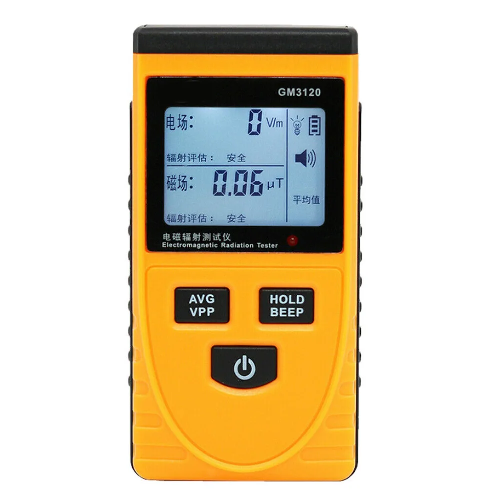 

High Precision LCD Screen Radiation Detector Metering Dosimeter Electrical Magnetic Field EMF Meter Geiger Tester