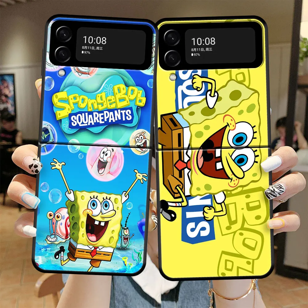 

SpongeBob Cartoon PC Trend Case Funda for Samsung Galaxy Zflip3 Zflip Flip3 Z Flip 5G Flip5G GalaxyZflip3 Zflip35g Cell Hard