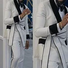 Мужской Жаккардовый костюм с поясом, облегающий костюм из 2 предметов, смокинг для свадьбы и вечеринки, индивидуальный пошив, одежда для выпускного вечера, 2022