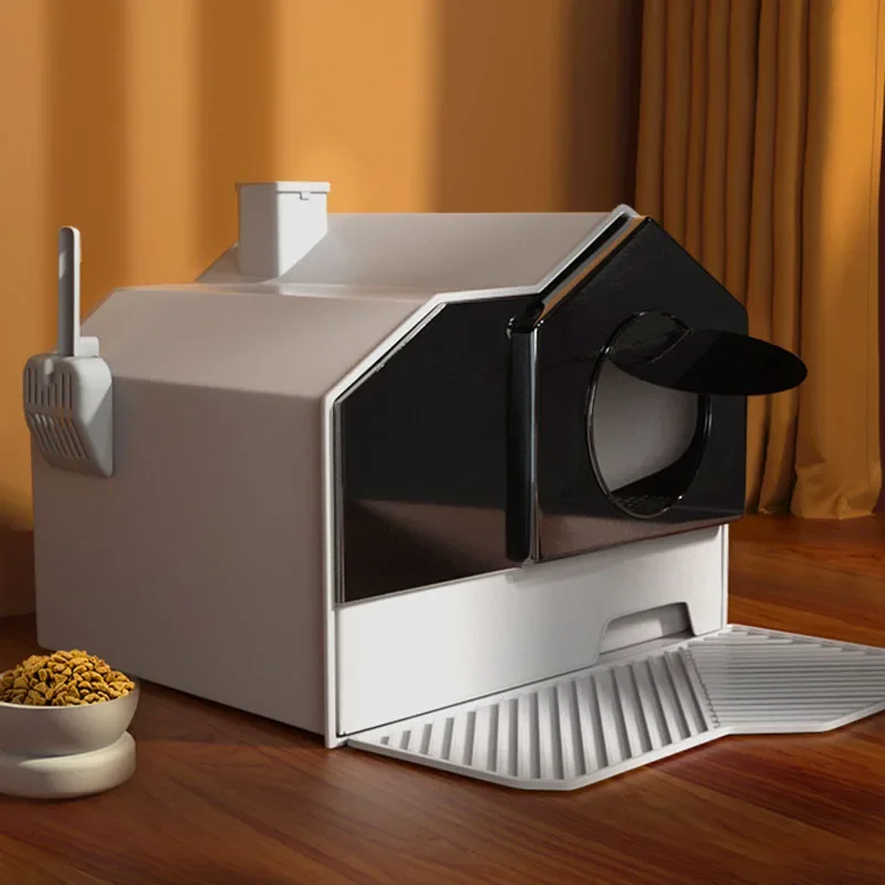 Закрытое подстилка для кошек туалета очень большой переносной поднос улицы