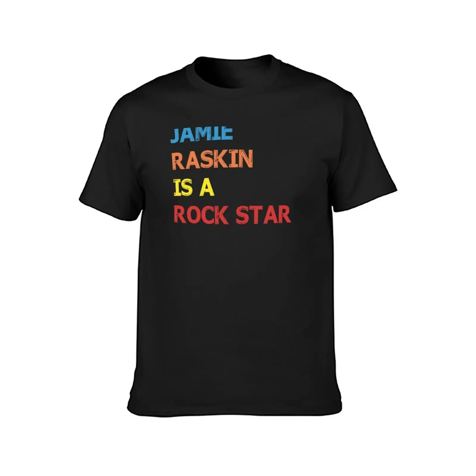 Винтажная футболка Jamie Raskin is a Rock Star винтажные однотонные корейские модные