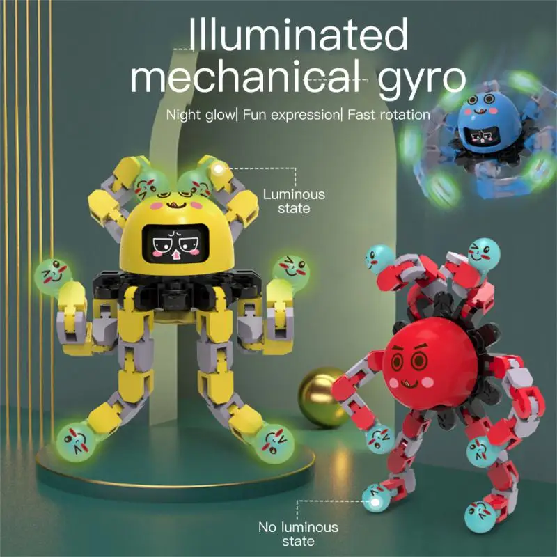 

Luminous ! Transformed Fidget Spinner Decompression Toy Fingertip Mechanical Gyro Sensory Toys Anti-stress Stress Relief Gifts