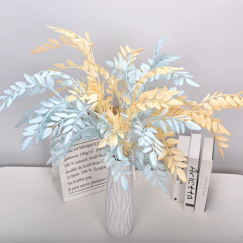 

81cm Simulation Locust Leaf Wedding Venue Layout Home Hotel Shopping Mall Office Decoration Autumn Locust Leaf Fake Flower