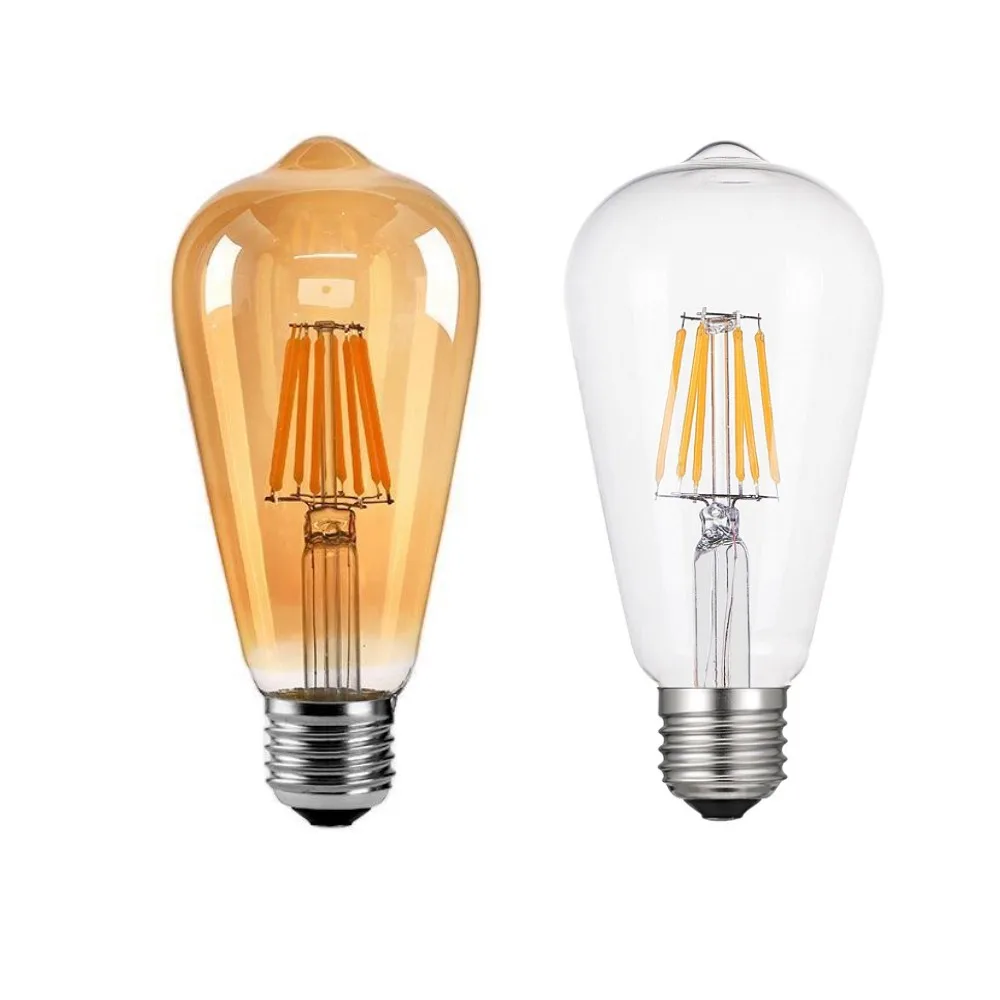 ST64 LED 6W 10W 12W 20W Dimmable Gold Filament Bulb E27 B22 