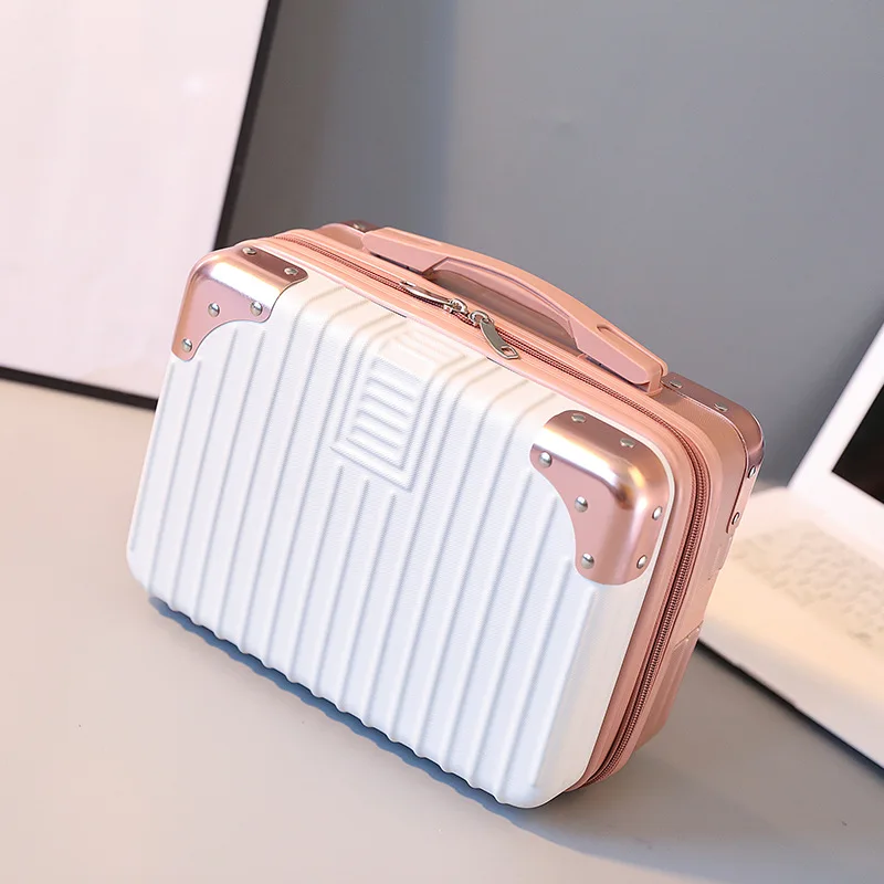 Mini 14 Inches Small Suitcase Ladies Fashion Cosmetic Storage Suitcases Waterproof Travel Duffle Bag Multifunction Hand Luggage