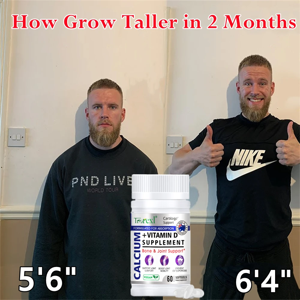 

Natural Height Growth Maximizer for Adults HGH & Calcium Increase bone density Increase Peak Height Booster Bone Strength Pills