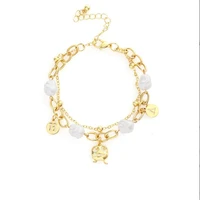 new classic pearl letter bracelets for women fashion ghost link bracelet luxury jewelry girl friend gifts