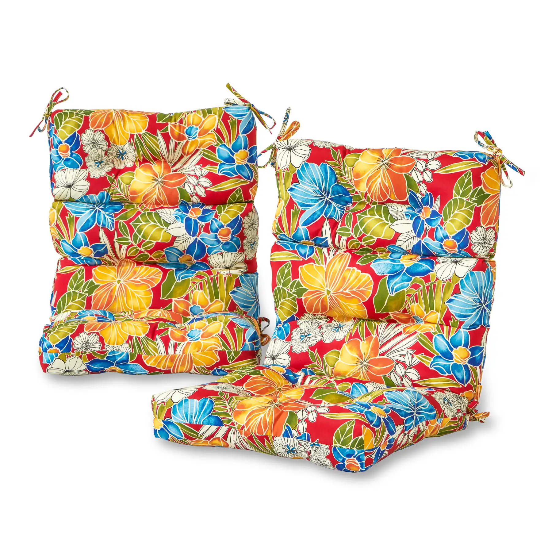 

Greendale Home Fashions 44 X 22 In. Outdoor High Back Chair Cushion - Prints - Set of 2 Seat Cushion