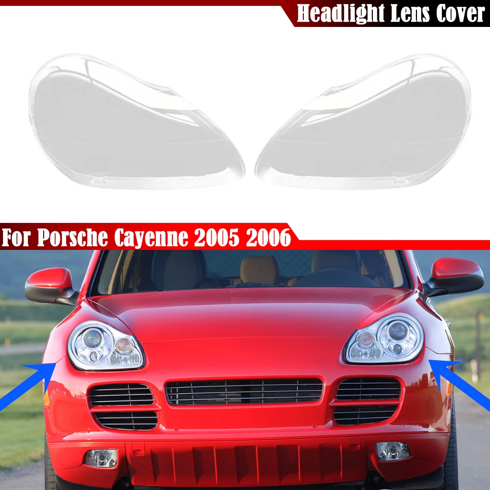 

Прозрачная крышка для передней фары Porsche Cayenne 2005 2006, замена оригинального абажура из плексигласа
