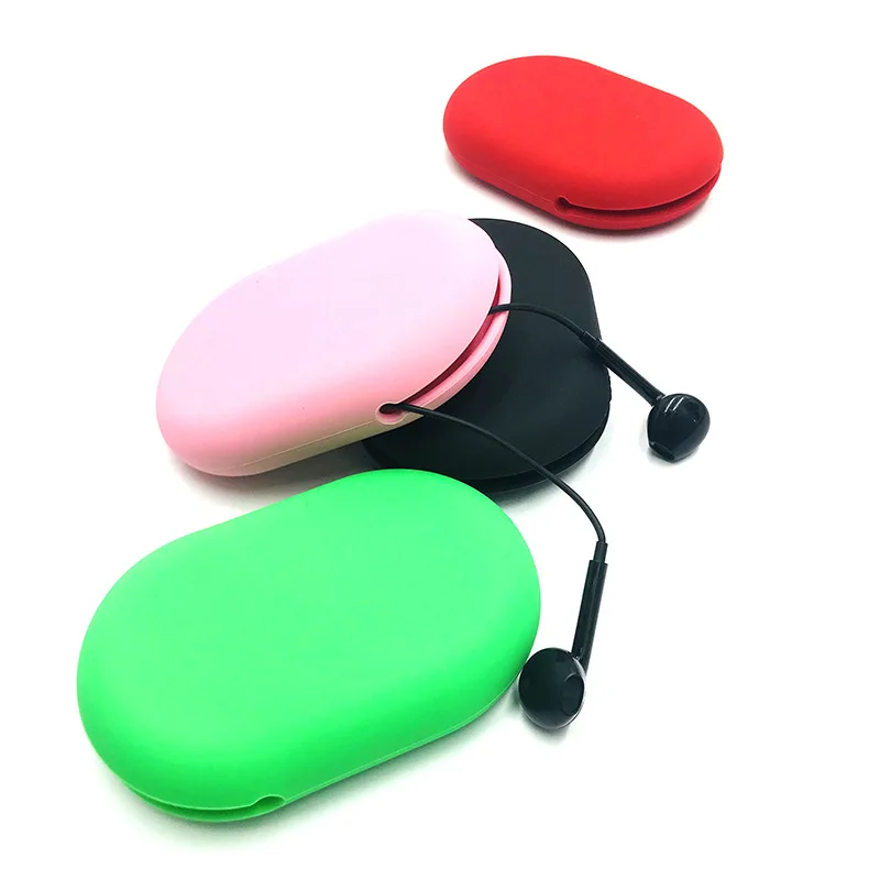 

Силиконовый чехол для гарнитуры и кабеля, сумка для хранения берушей, портативные рукава для наушников, органайзер и хранение USB-кабеля, сил...