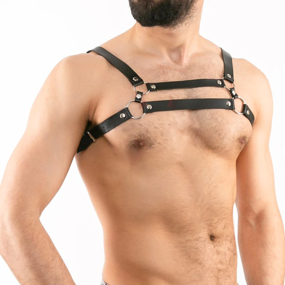 

Male Lingerie Sexual Chest Harness Belt Adjustable Men Sexy Bdsm Bondage Restraints Lingerie Fetish Men Gay Clubwear Accessories