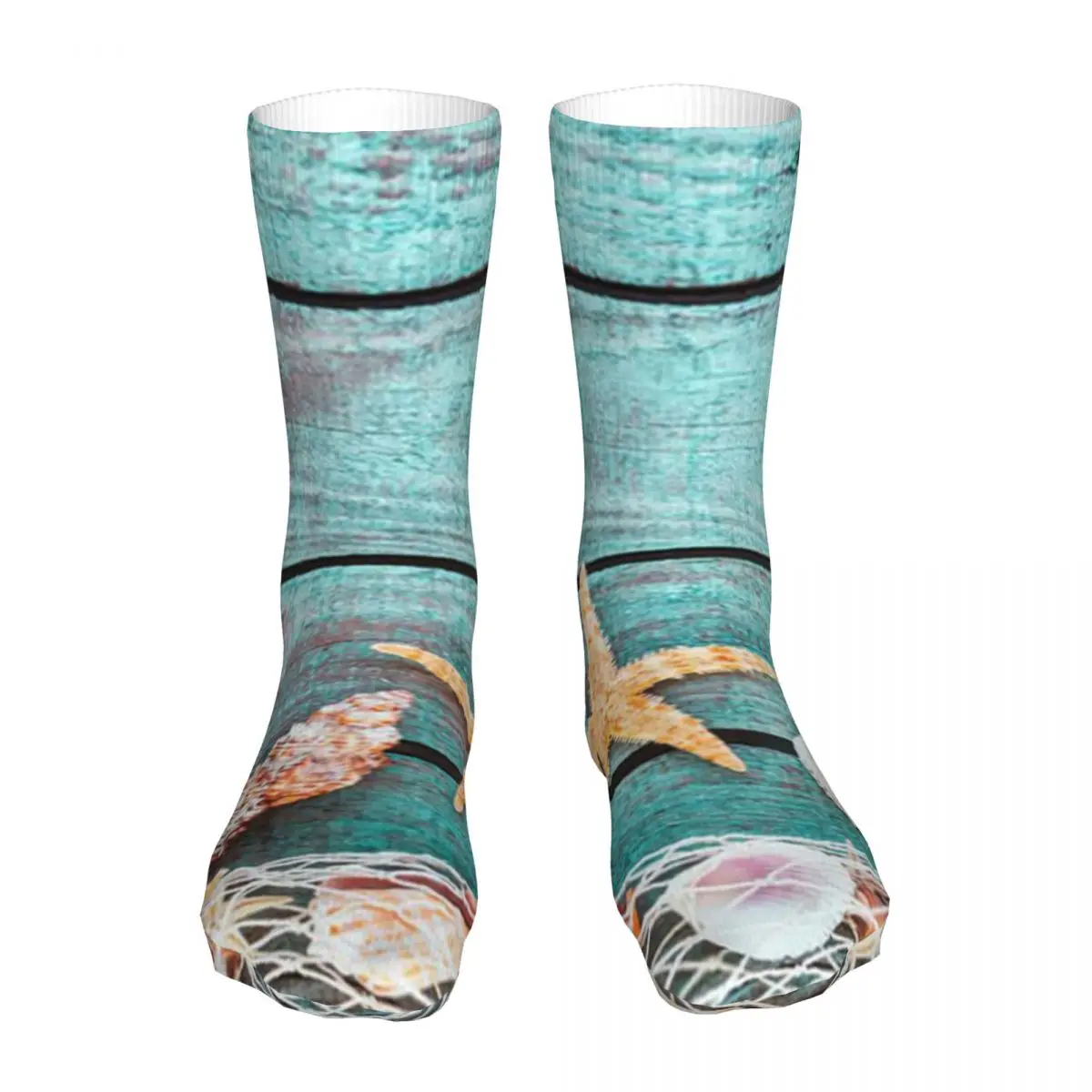 

Симпатичные бирюзовые голубые морские носки унисекс новинка зимние носки теплые толстые вязаные мягкие Повседневные носки