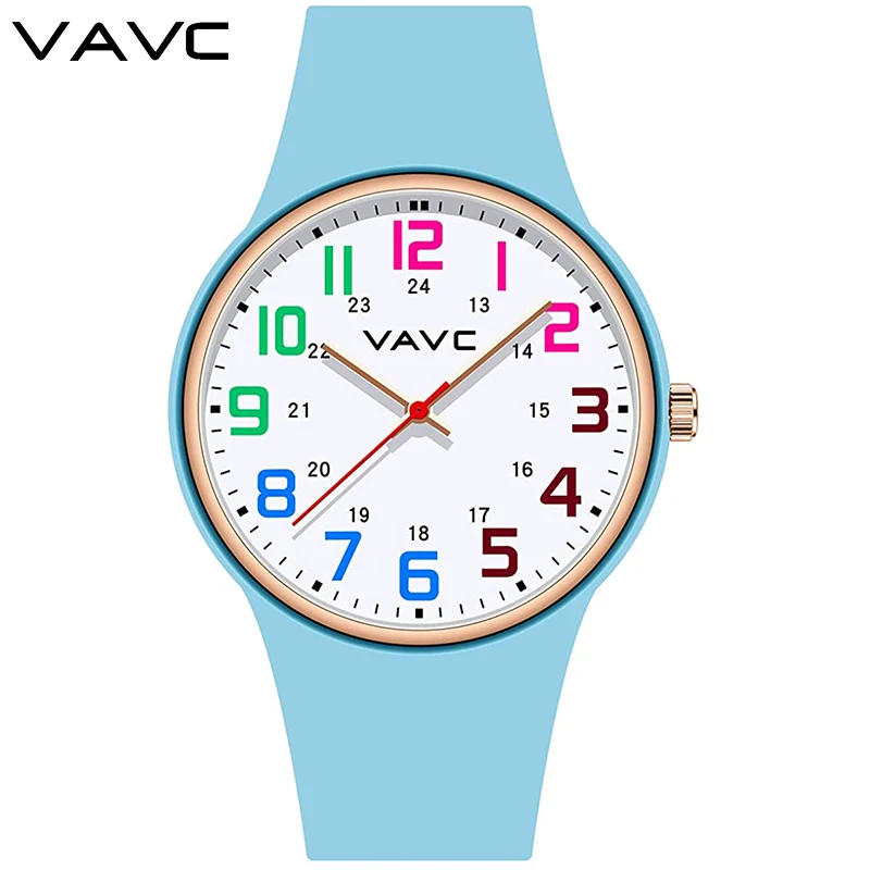 

2022 VAVC New Fashion Elegant Nurse Watch for Medical,Students,Doctors,Women with Big Dial 24 Hour Easy To Read Quartz Watches