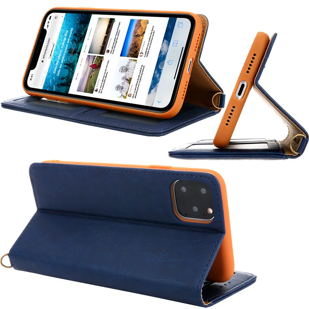 Flip Cover For New iPhone 14 13 SE 2022 12 Mini 11 Pro Max Xs Xr X s 7 8 Plus Retro Leather Card Holder Wallet Phone Case funda
