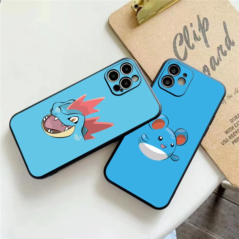 

Pokemon Pikachu Phone Case For Funda iPhone 11 13 Pro Max 12 Mini X XR XS 6 6s 7 8 Plus Celular Black Etui Back Carcasa