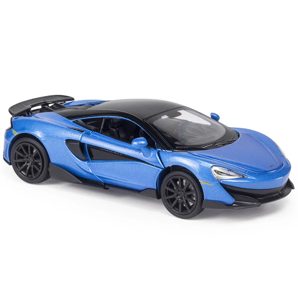 

1/32 Die Cast McLaren 600LT Sports Car Model Toy Alloy Sound Light Pull Back Supercar Toys Gifts Vehicle