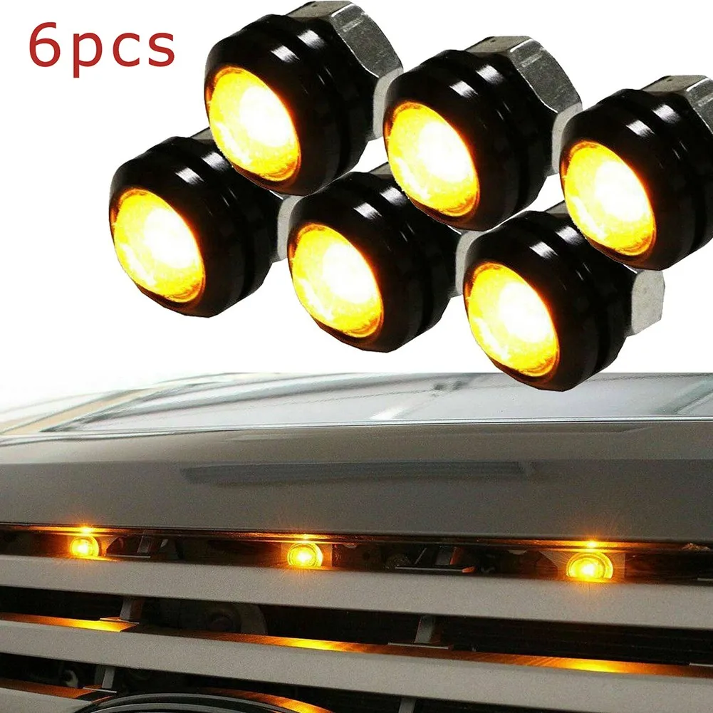 

4/6/8pcs Car Light Front Grille Lamps Bumper Grill Hood Amber Led Lights For Dodge RAM 1500 2500 3500 Interior Car Accessories