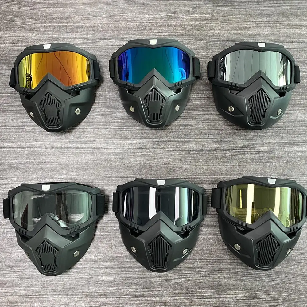 

Modular Goggles Ski Snowboard Mask Tactical Mask Detachable Tactical Airsoft Field Hunting Anti-fog Skiing Goggles Goggle Mask
