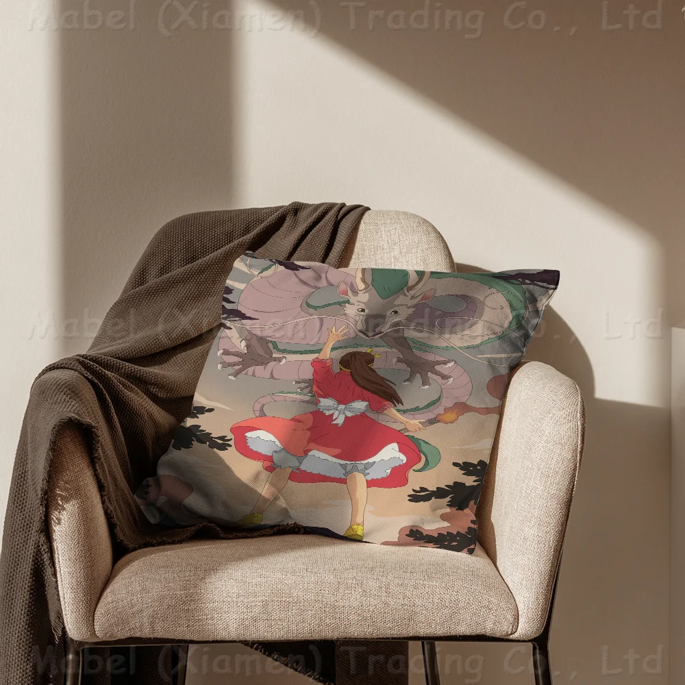 Подушка Унесенные призраками в стиле аниме подушка для дивана-кровати наволочка