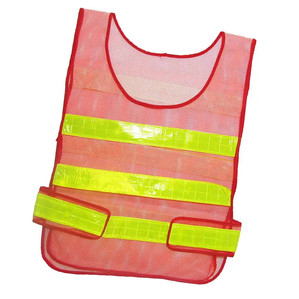 

High Visibility Reflective Traffic Vest Safety Jacket Outdoor Sport Wear-Red