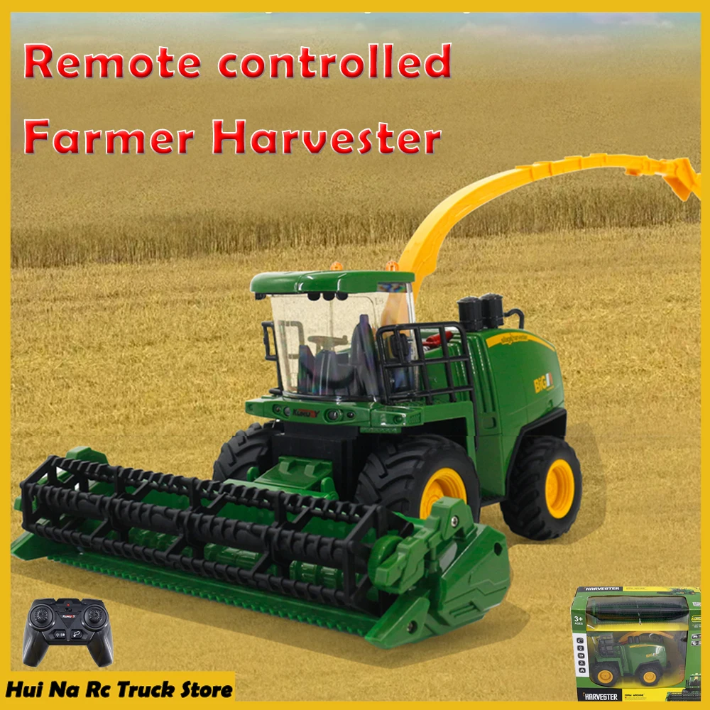 

Сельскохозяйственная машина с радиоуправлением масштаб 1/24, трактор для сбора урожая, бесплатная доставка, Радиоуправляемый симуляционный грузовик, игрушки для мальчиков, подарок для детей