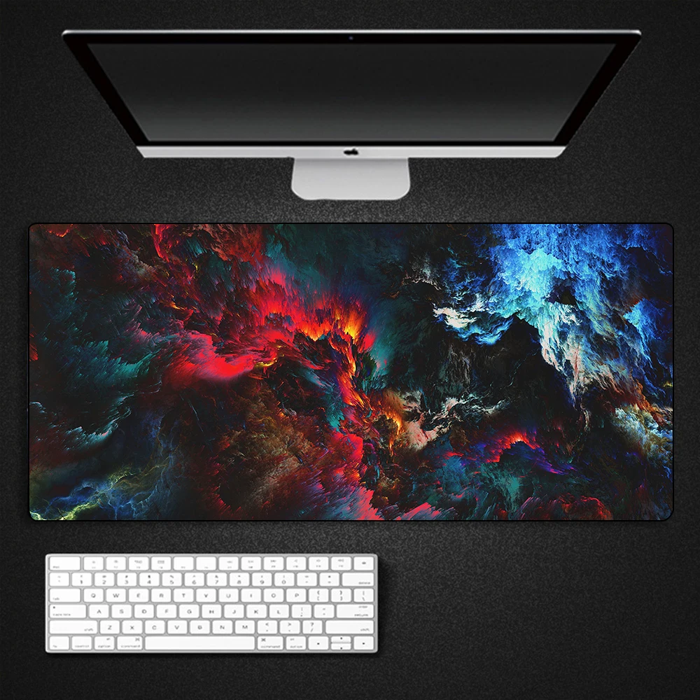 Цветной коврик для мыши с облаком 1200x500 мм, игровой коврик для мыши, геймерский большой коврик для мыши с аниме, коврик для клавиатуры, компьютерный коврик, украшение для рабочего стола