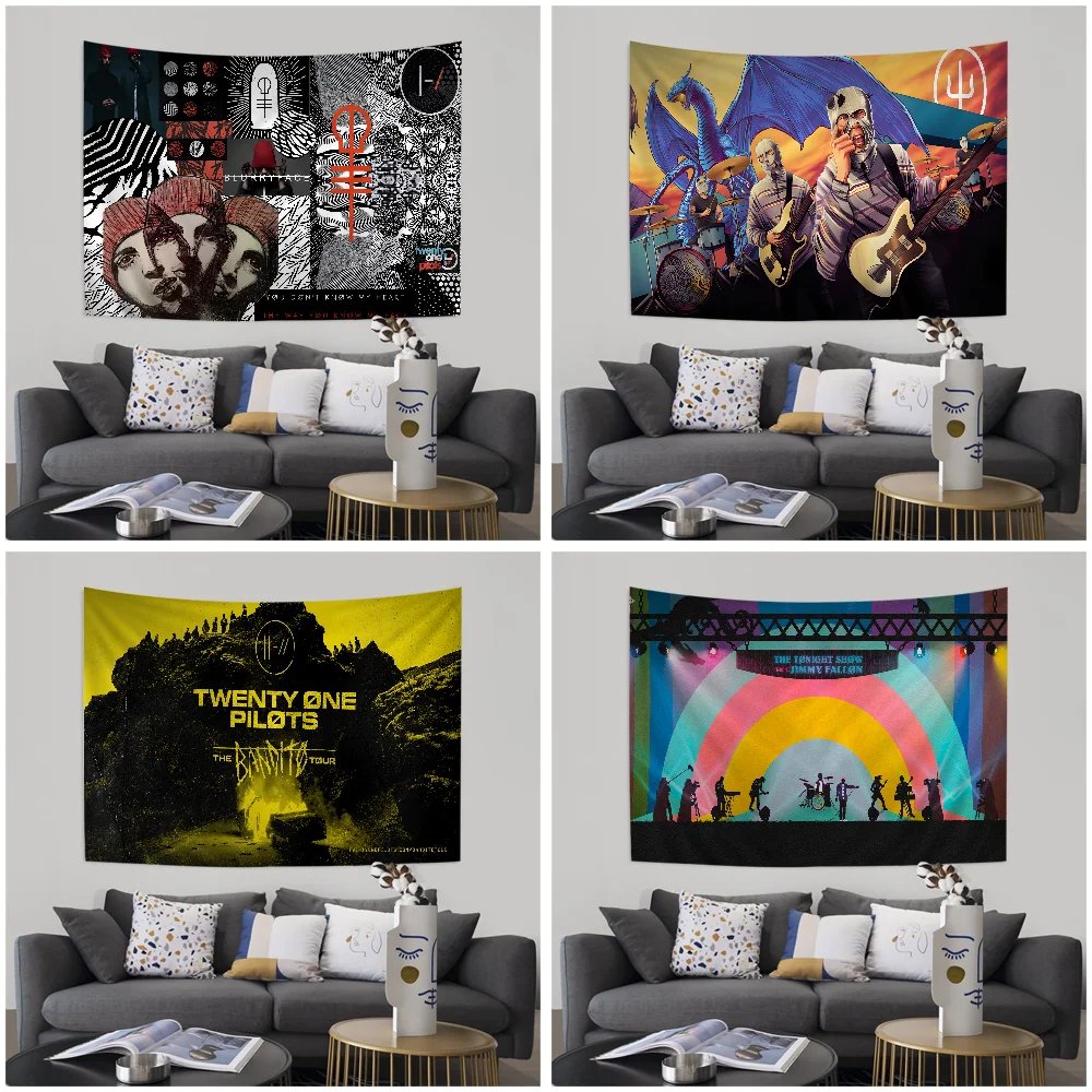 T-Twentys One P-Pilots Tapestry Art Printing Science Fiction Room Home Decor Wall