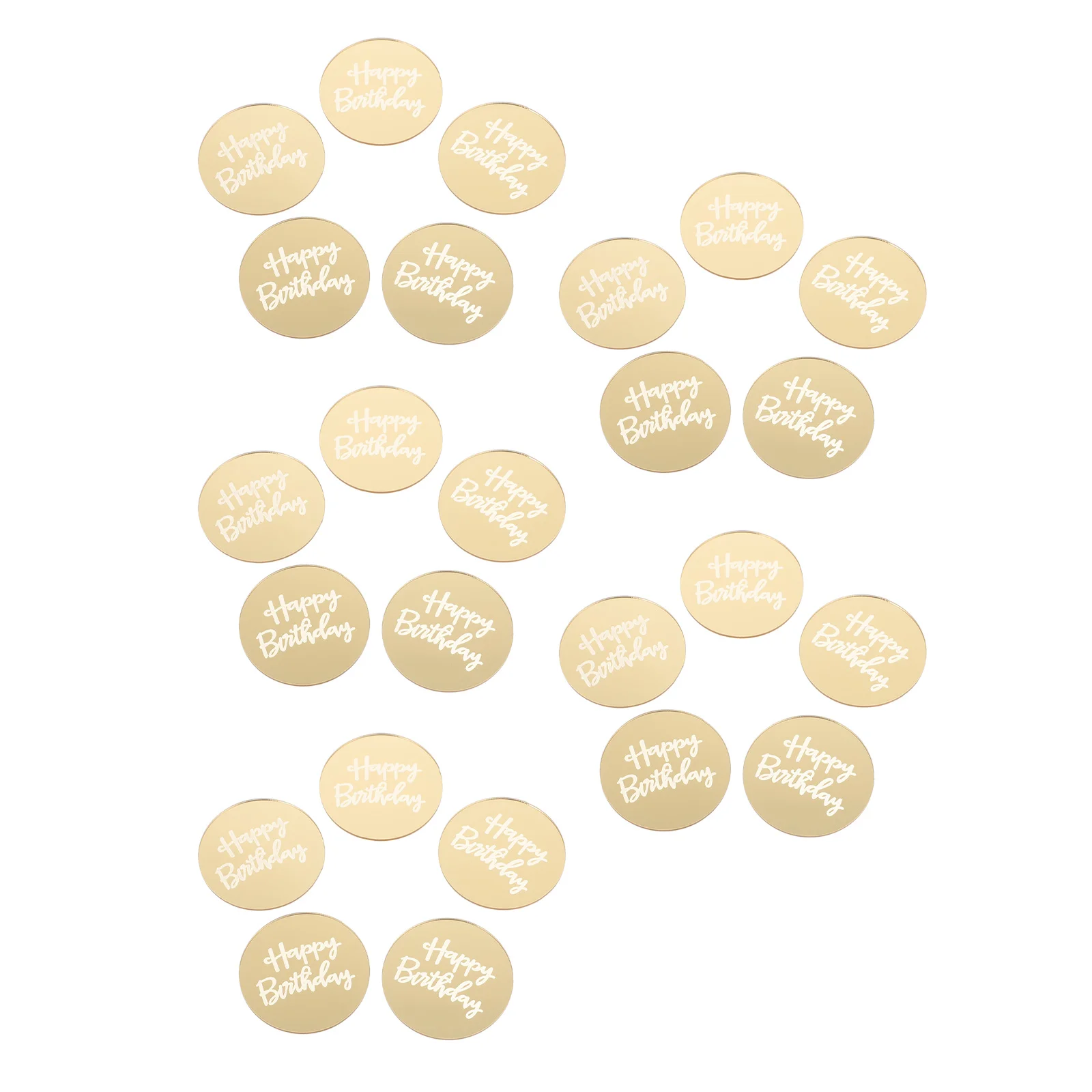 

25 Pcs Wedding Ceremony Decorations Cake Platter Dome Circle Patries Cardboard Mirror Acrylic Cupcake Charm Acrylic Disk Cake