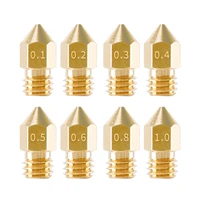 3d printer accessories 10pcs extruder printed head makerbot mk8 pointed pointed bronze nozzle
