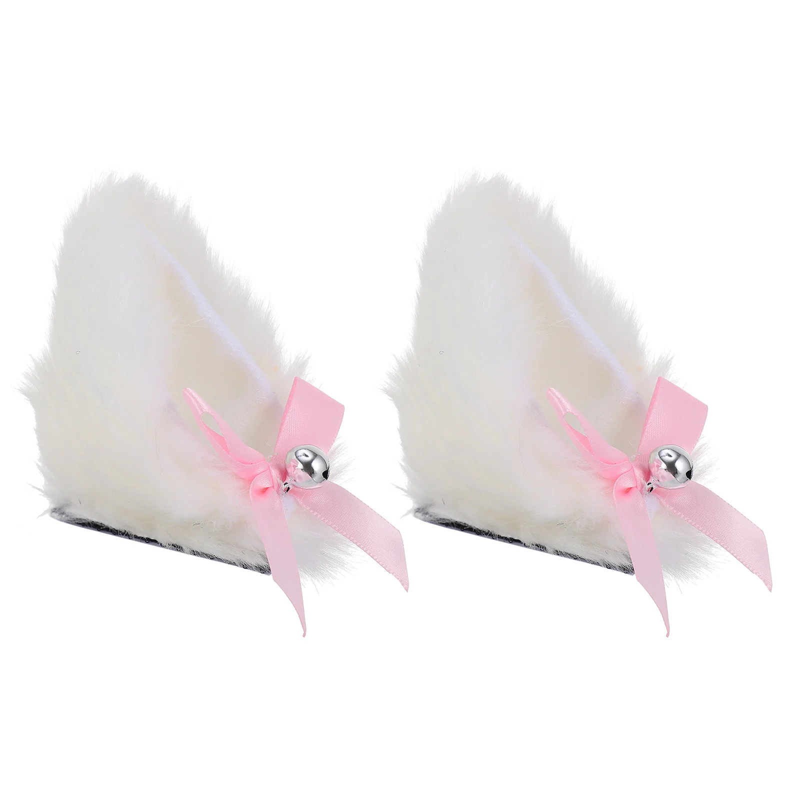 

1 Pair Motorcycle Helmet Cat Ears Plush Cat Ears Decoration Chic Helmet Decors
