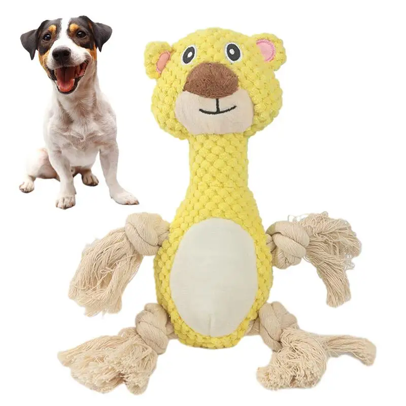 

Teething Chew Toys Interactive Aggressive Chewers Corduroy Soft Animal Pet Teething Toys For Indoor Dog And Pet Playing Toy