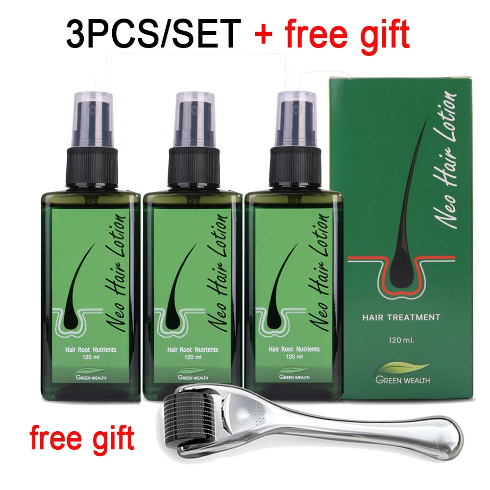 

3PCS/Set Natural Thailand Neo Hair Lotion Hair Care Oil Hair Grow Serum Essential Hair Loss Treatment Product Hair Growth 120ML