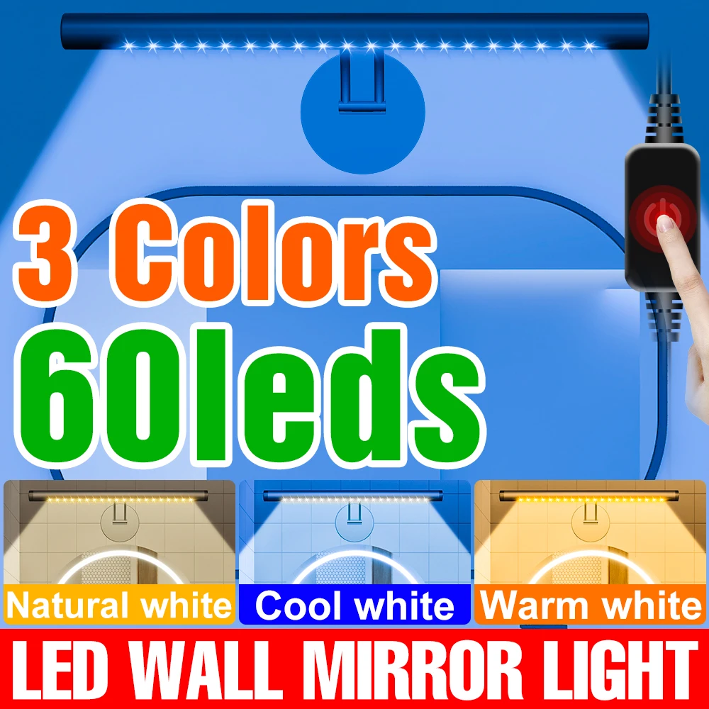 

LED Interior Wall Light Makeup Table Mirror Lamp LED Bedroom Nightlight For Home Decoration Bathroom Mirrors Wall Sconce Lamp