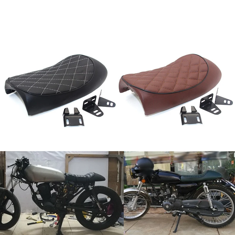 Винтажное седло Hump мотоциклетное сиденье в стиле ретро плоское для горного
