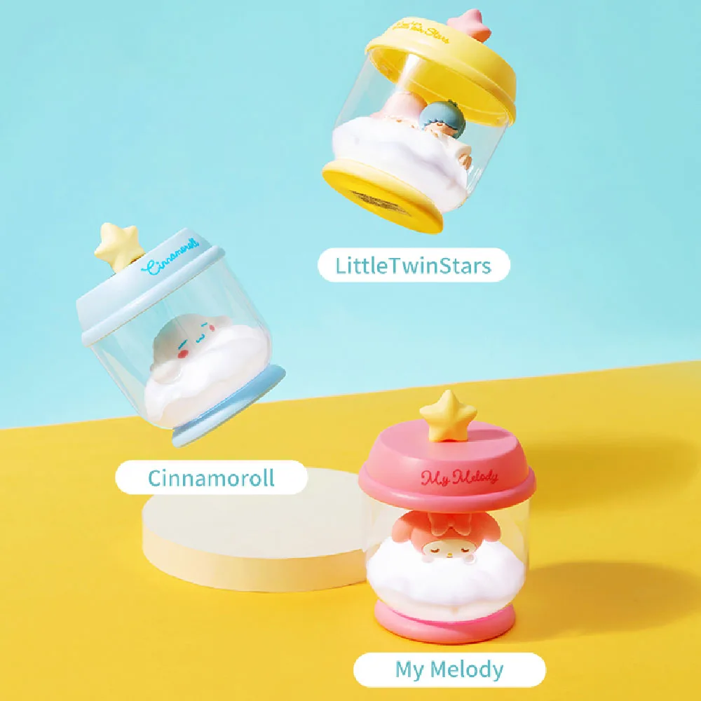 

Kawaii Sanrio My Melody Night Light Cartoon Cinnamoroll Littletwinstars Dream Catcher Jar with Sleeping Glowing Bedroom Ornament
