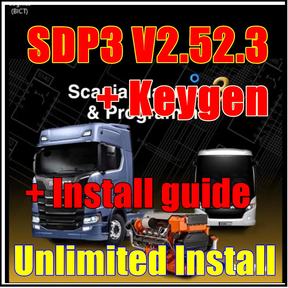 

2023 Hot SDP3 V2.52.3 Diagnostic with Keygen Unlimited Install 2.52.3 for Truck Bus Diagnosis Programmer with install video