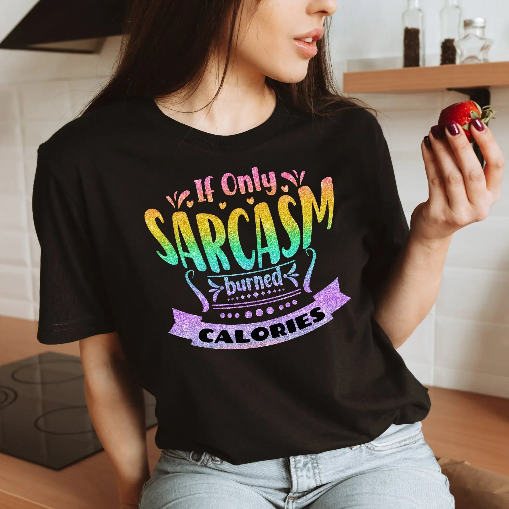 Веселая футболка с диетами забавная сасастическая если только сарказм сожженные