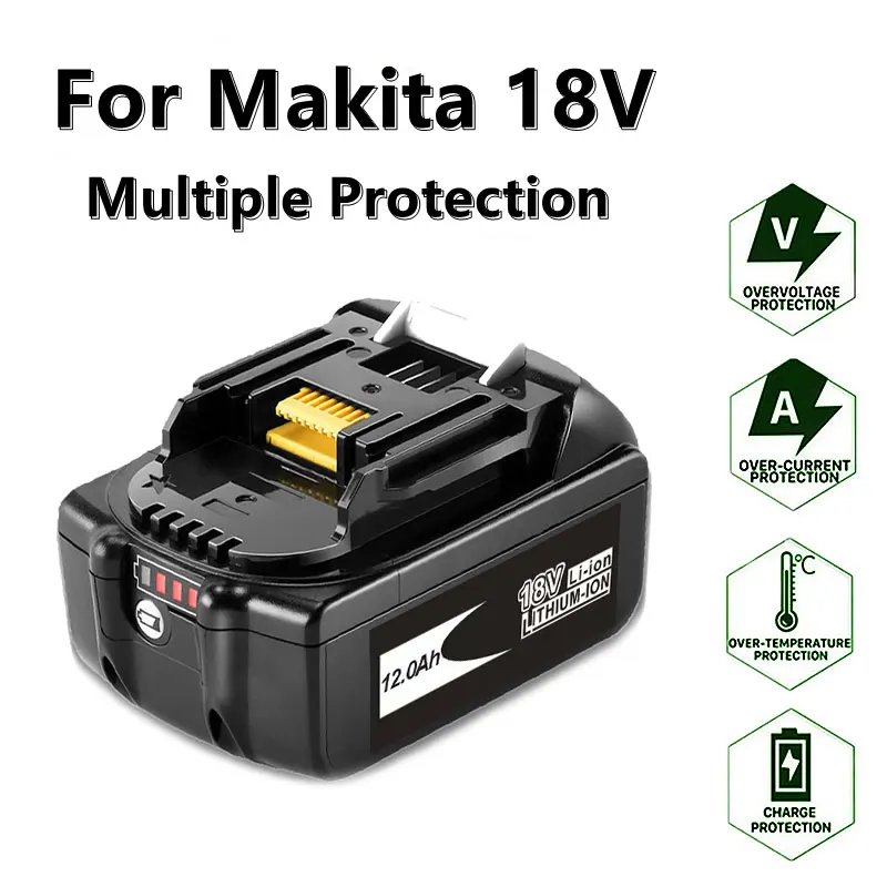 

100% новейшая BL1860 аккумуляторная батарея 18 в 12000 мАч литий-ионная для Makita 18 В батарея BL1840 BL1850 BL1830 BL1860B LXT400