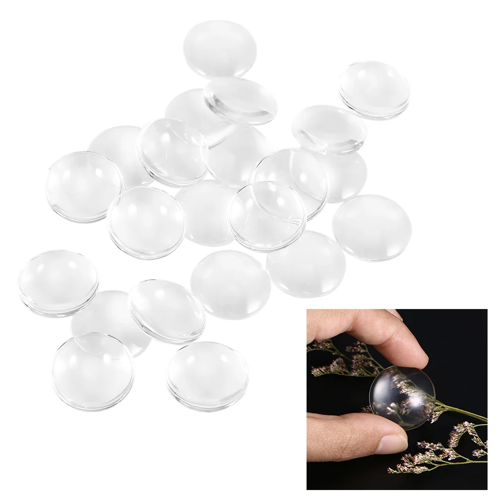 60 шт. серьги со стеклянным куполом и кабошоном прозрачные с кристаллами камеи