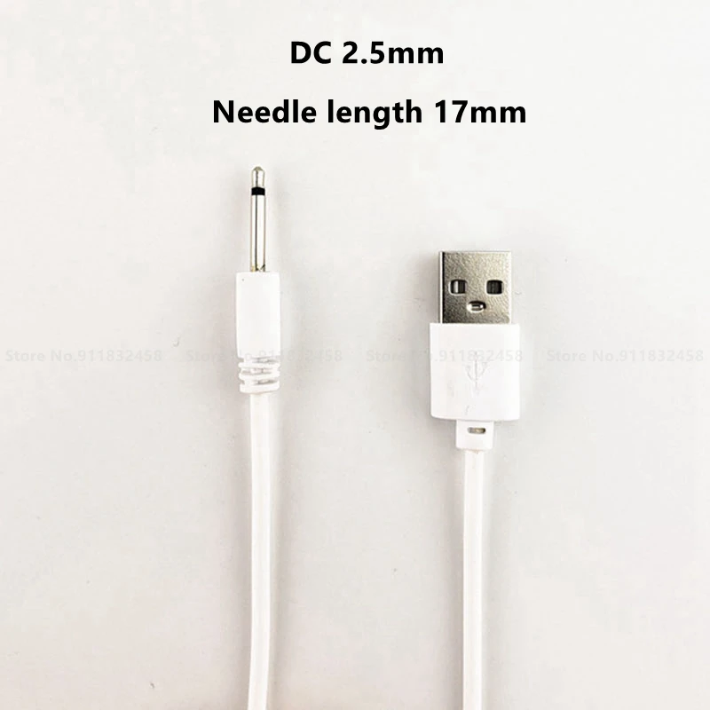 Кабель DC 2,5 мм для вибратора, заряжаемый через USB, источник питания, зарядное устройство, взрослые секс-игрушки для женщин и мужчин, аксессуары, зарядные кабели.