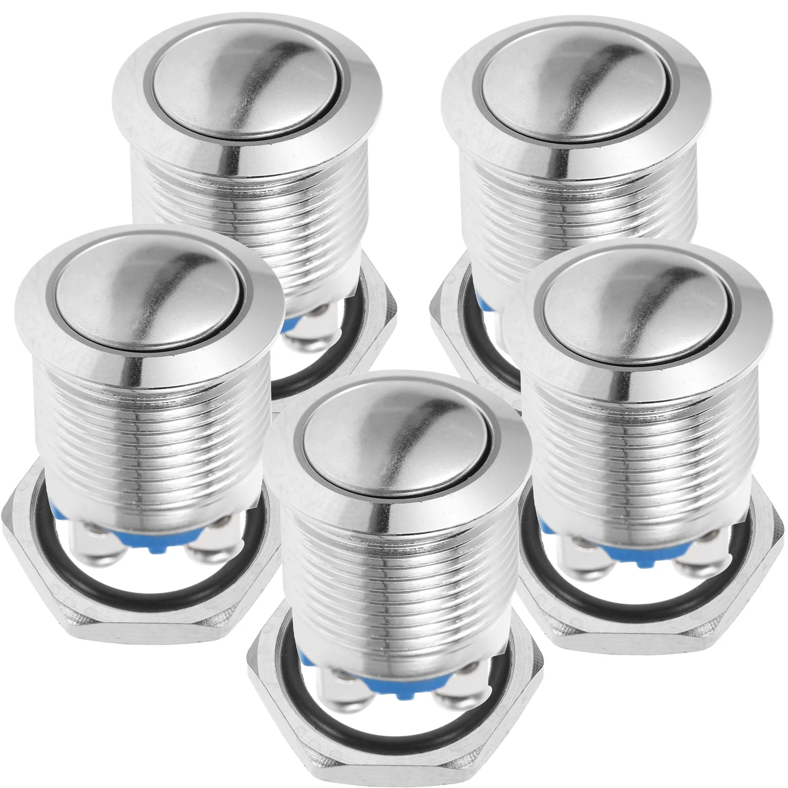

5pcs Sturdy Push Start Button Push Button Switch Push Button Switch With Light Push Button Marine Metal Switch