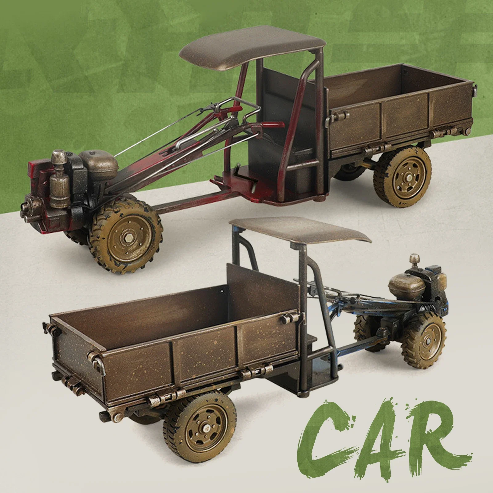 Ретро ручной трактор для модели из сплава KDW 1:16 ржавая модель гибкая работа