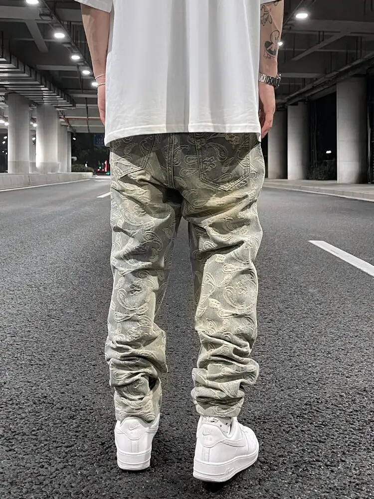 Fashion Paisy Denim Jeans Mens Destoryed Holes Zipper Jeans Pants Hip Hop Streetwear New Summer Casual Joggers Loose Jeans Pants
