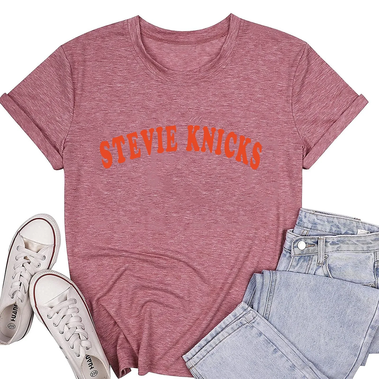 Футболка Stevie Knicks, женская повседневная рубашка с коротким рукавом и круглым вырезом в стиле Харадзюку, подарок (art.: 3920db495fb1b) - 3920db495fb1b